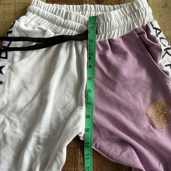 Black Pharaoh Womens Sweat suite set short sleeve top joggers pink purple -S - Picture 5 of 12